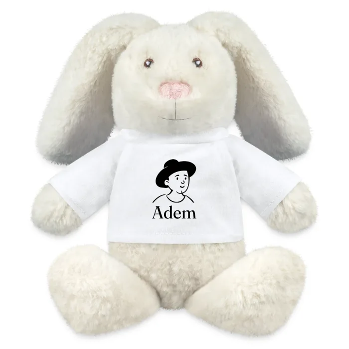 Peluche lapin personnalisée au prénom Adem