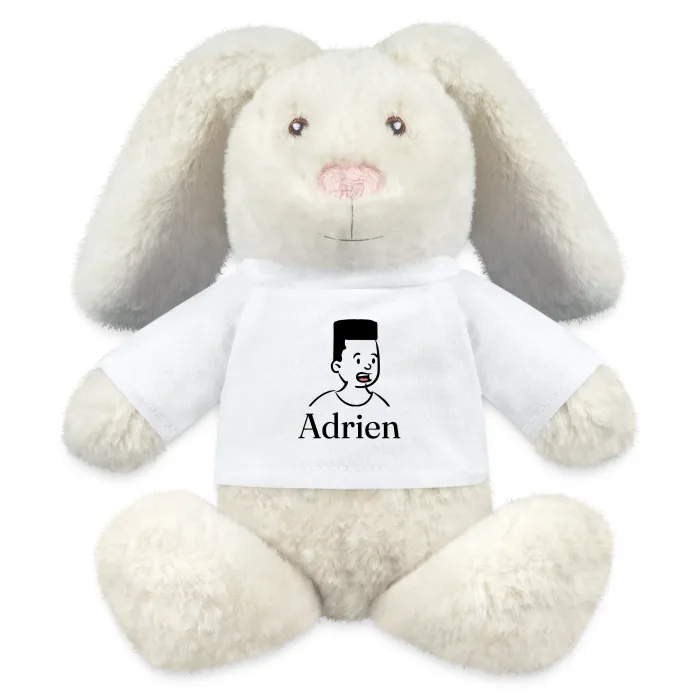 Peluche lapin personnalisée au prénom Adrien
