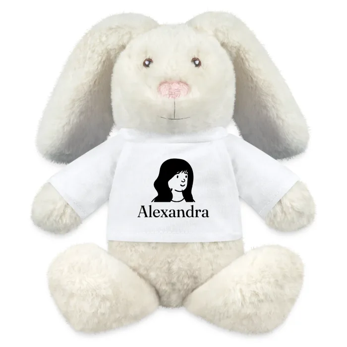 Peluche lapin personnalisée au prénom Alexandra