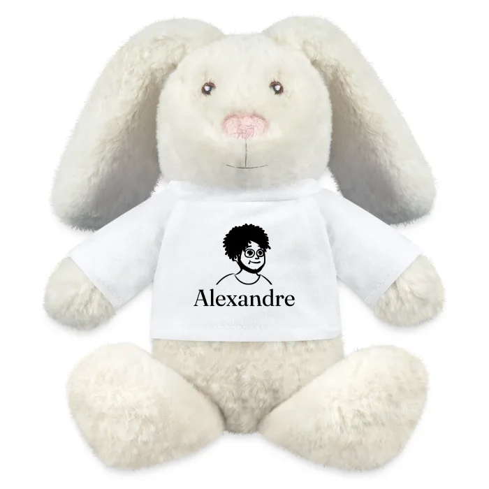 Peluche lapin personnalisée au prénom Alexandre