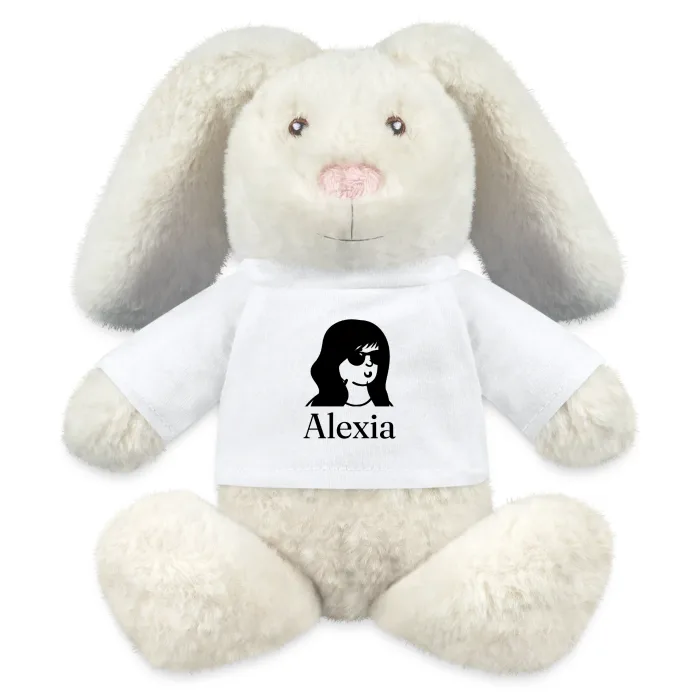 Peluche lapin personnalisée au prénom Alexia
