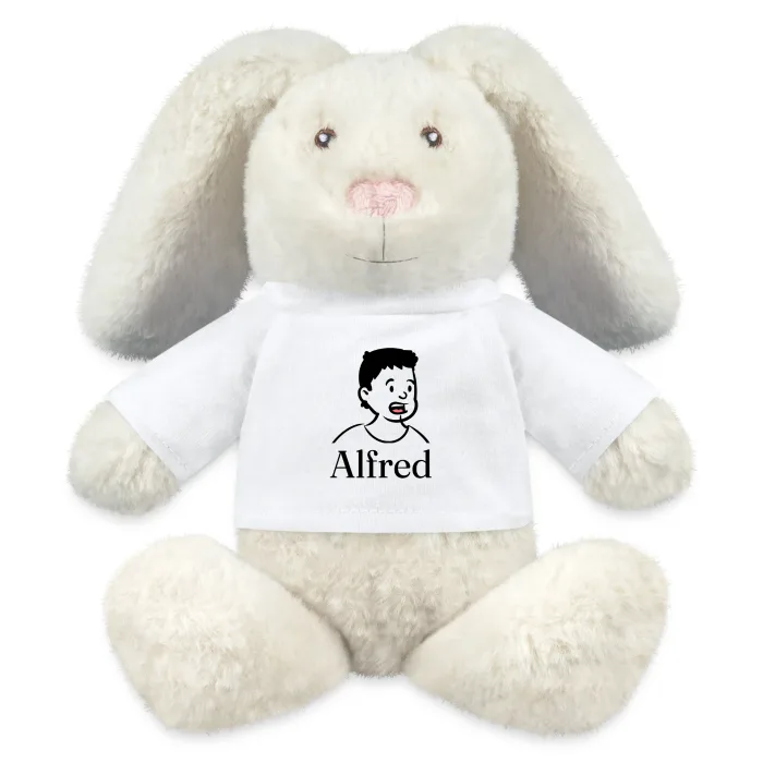Peluche lapin personnalisée au prénom Alfred