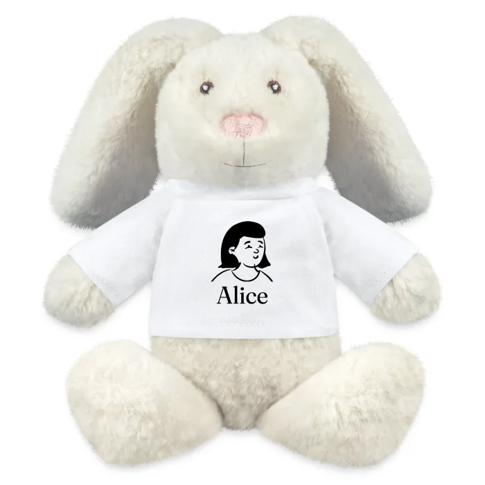 Peluche lapin personnalisée au prénom Alice