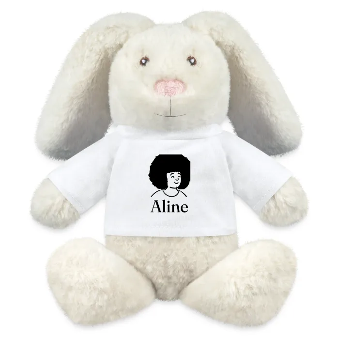 Peluche lapin personnalisée au prénom Aline