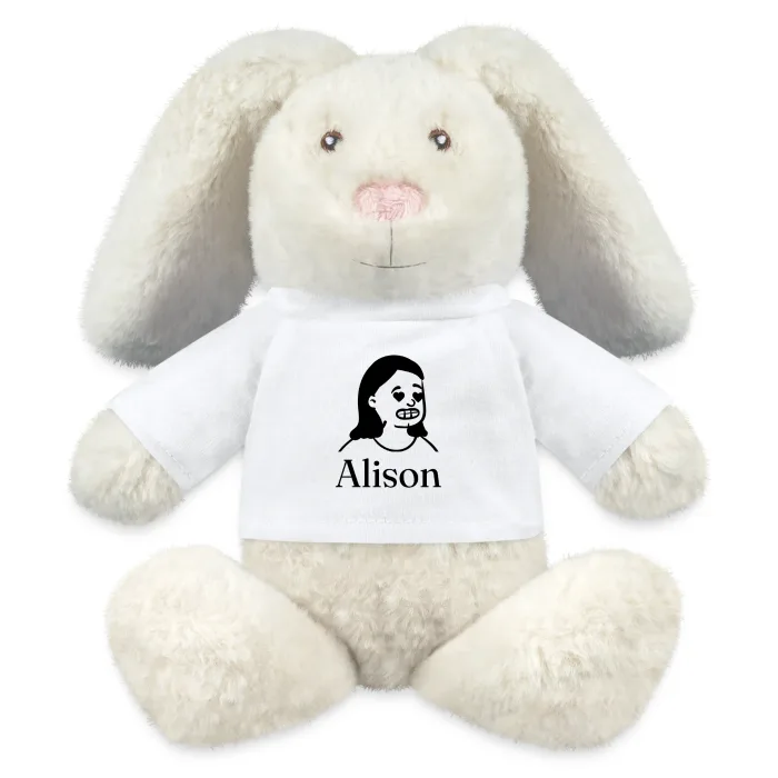 Peluche lapin personnalisée au prénom Alison