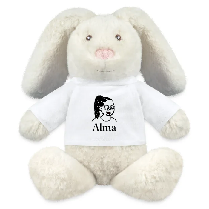 Peluche lapin personnalisée au prénom Alma