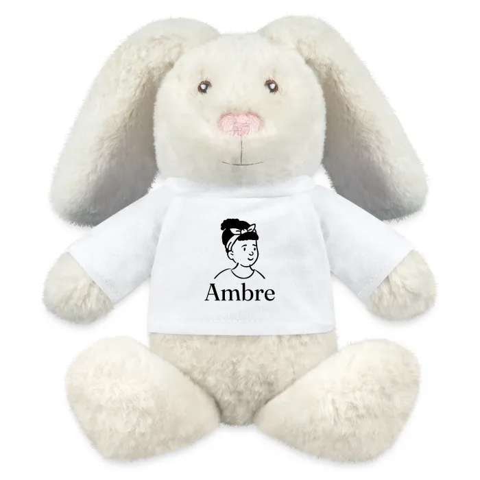 Peluche lapin personnalisée au prénom Ambre