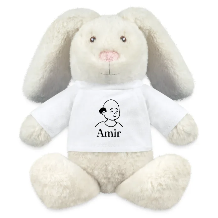 Peluche lapin personnalisée au prénom Amir