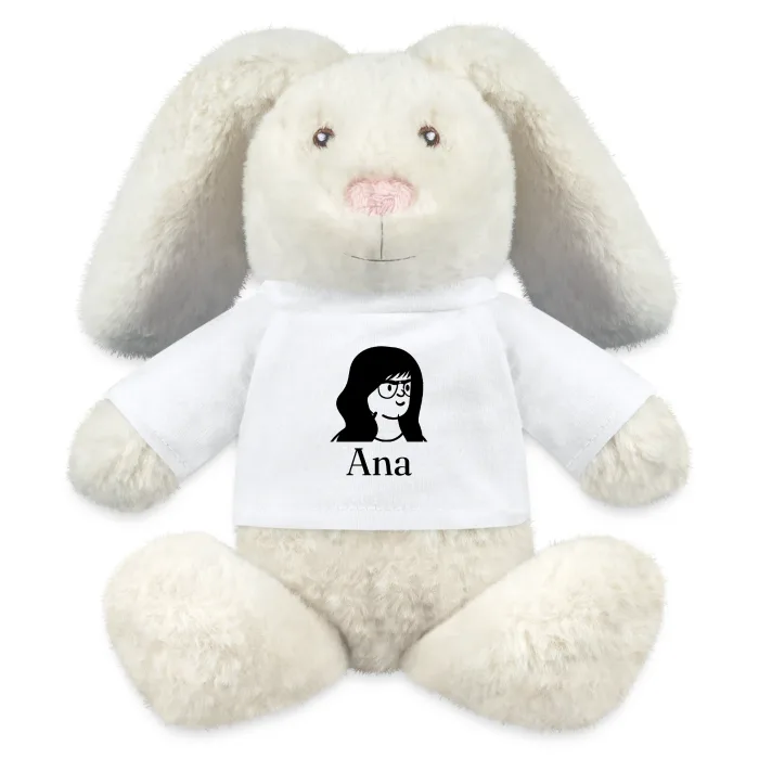 Peluche lapin personnalisée au prénom Ana