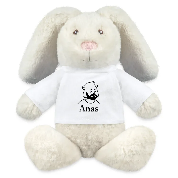 Peluche lapin personnalisée au prénom Anas