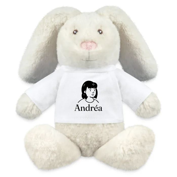 Peluche lapin personnalisée au prénom Andréa