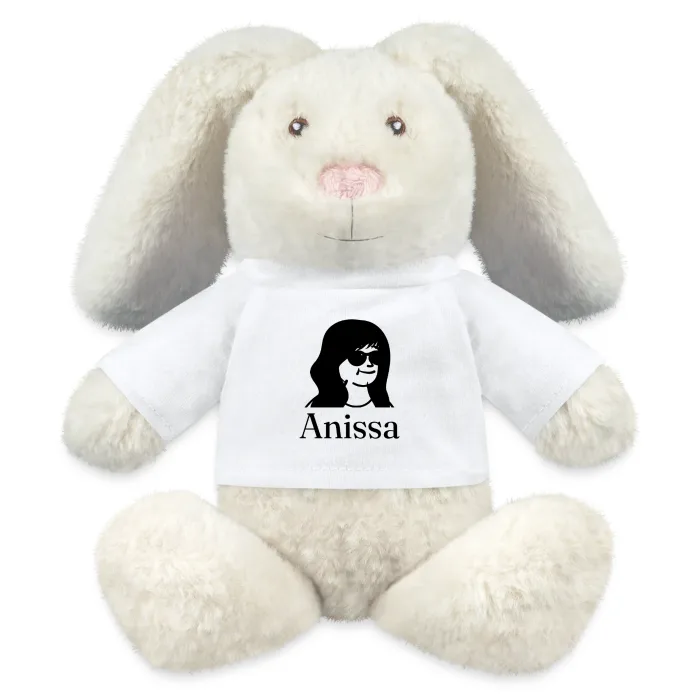 Peluche lapin personnalisée au prénom Anissa