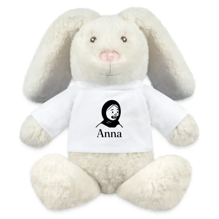 Peluche lapin personnalisée au prénom Anna