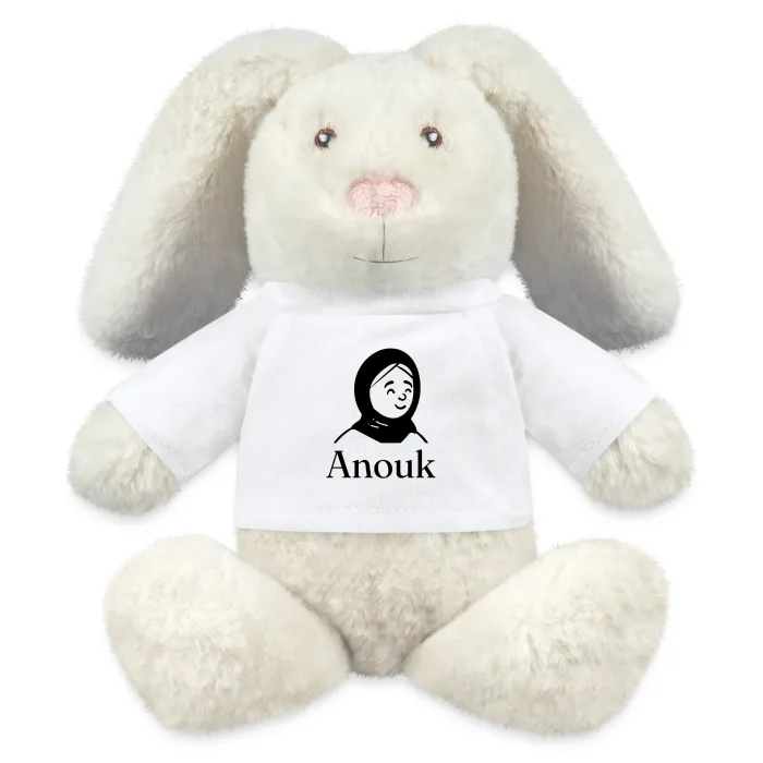 Peluche lapin personnalisée au prénom Anouk