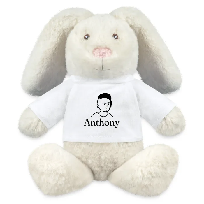 Peluche lapin personnalisée au prénom Anthony