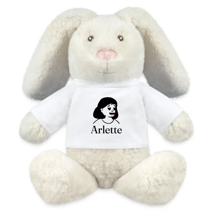 Peluche lapin personnalisée au prénom Arlette