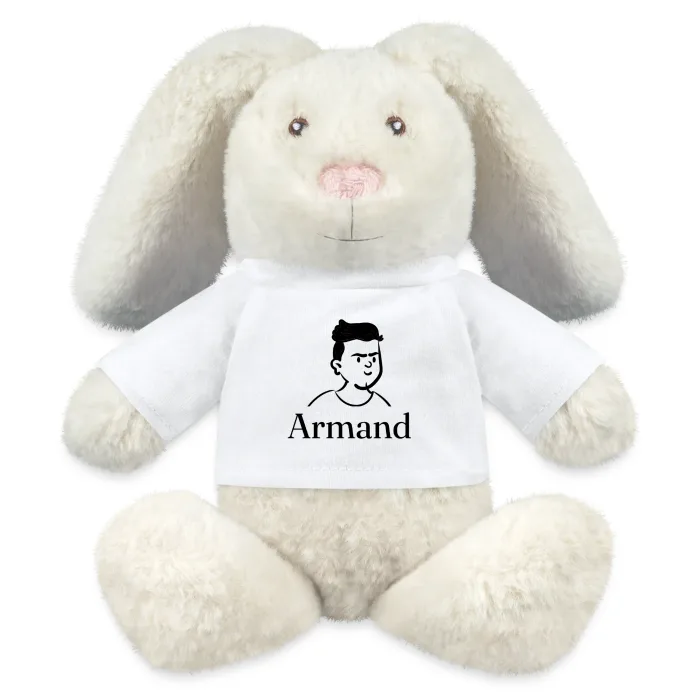 Peluche lapin personnalisée au prénom Armand