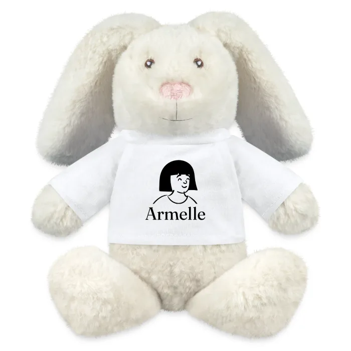 Peluche lapin personnalisée au prénom Armelle