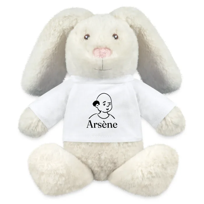Peluche lapin personnalisée au prénom Arsène