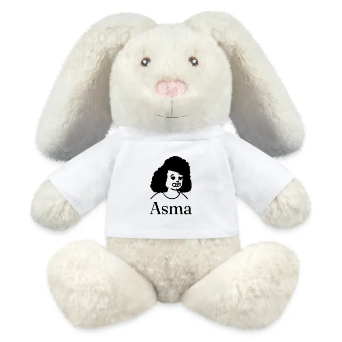 Peluche lapin personnalisée au prénom Asma