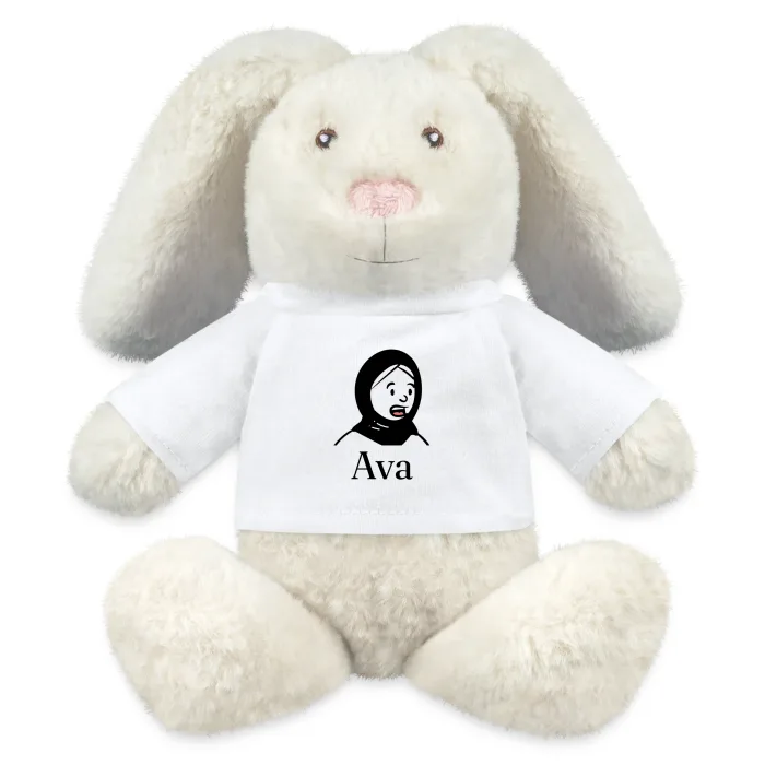 Peluche lapin personnalisée au prénom Ava
