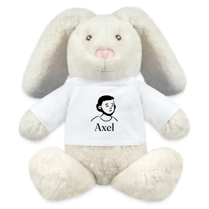 Peluche lapin personnalisée au prénom Axel