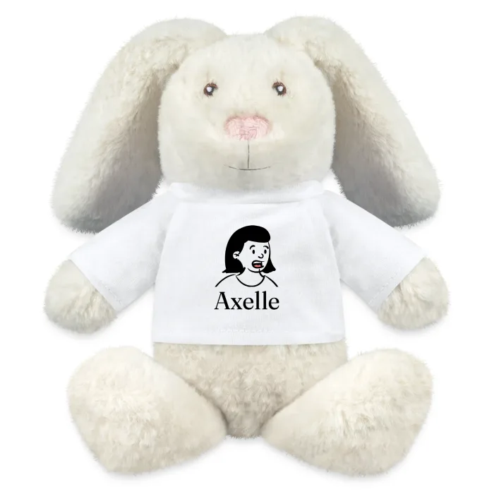 Peluche lapin personnalisée au prénom Axelle