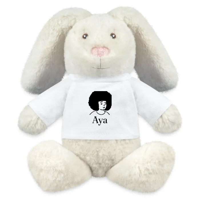Peluche lapin personnalisée au prénom Aya