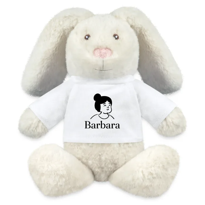Peluche lapin personnalisée au prénom Barbara