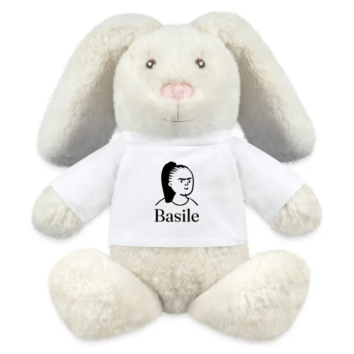 Peluche lapin personnalisée au prénom Basile