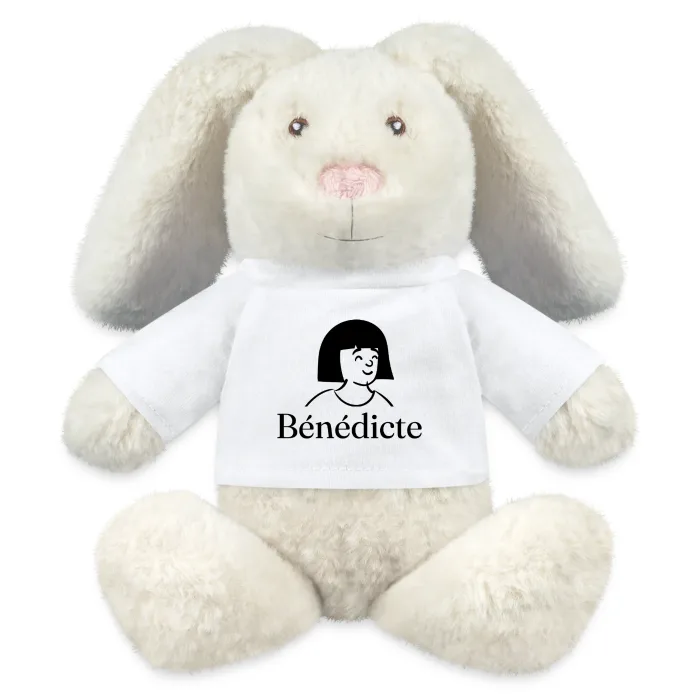 Peluche lapin personnalisée au prénom Bénédicte