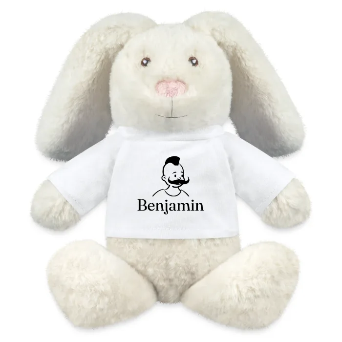 Peluche lapin personnalisée au prénom Benjamin