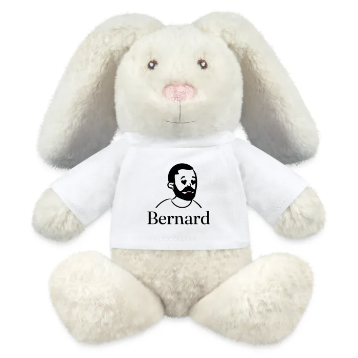 Peluche lapin personnalisée au prénom Bernard