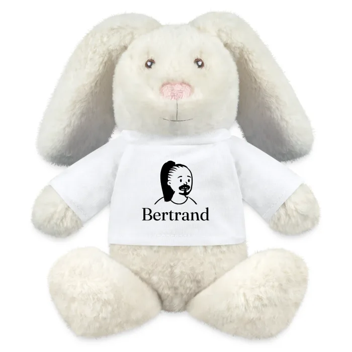 Peluche lapin personnalisée au prénom Bertrand
