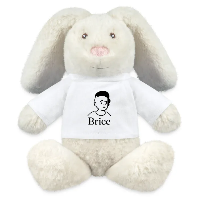 Peluche lapin personnalisée au prénom Brice
