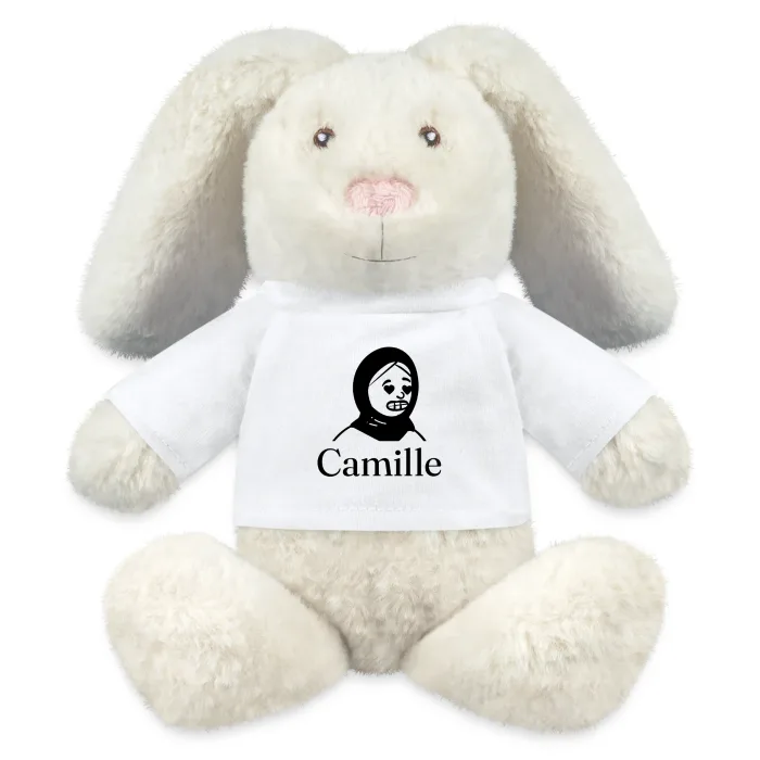 Peluche lapin personnalisée au prénom Camille