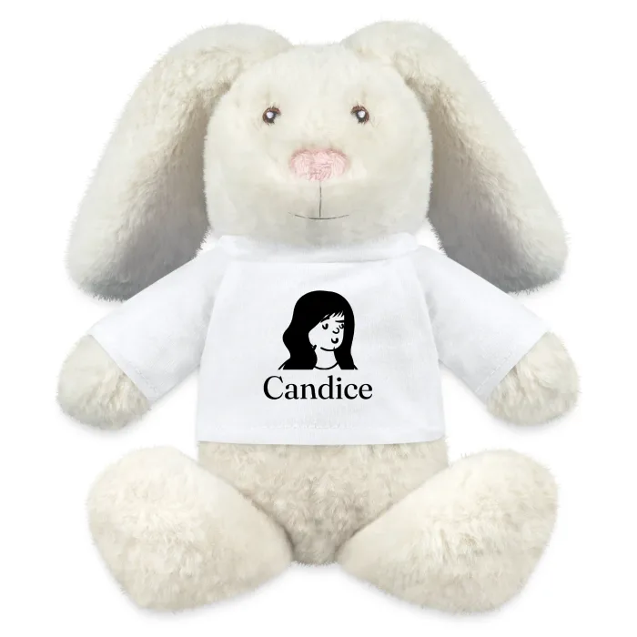 Peluche lapin personnalisée au prénom Candice