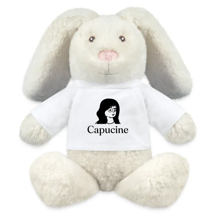 Peluche lapin personnalisée au prénom Capucine