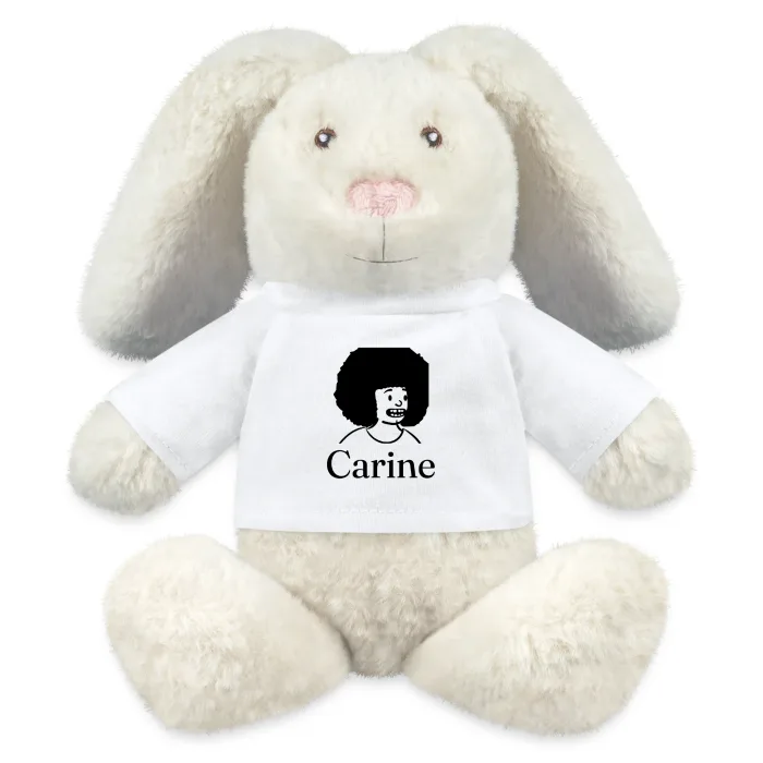Peluche lapin personnalisée au prénom Carine