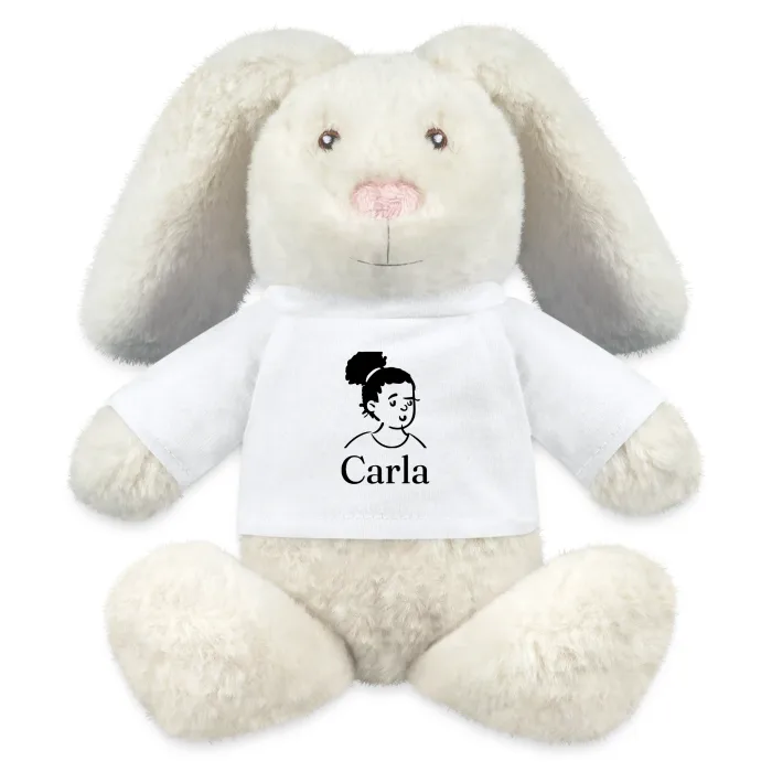 Peluche lapin personnalisée au prénom Carla