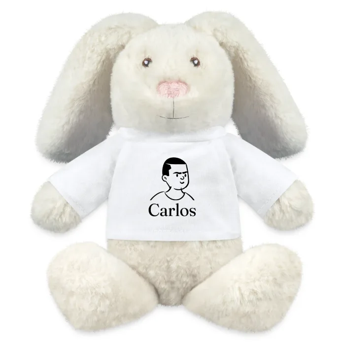 Peluche lapin personnalisée au prénom Carlos