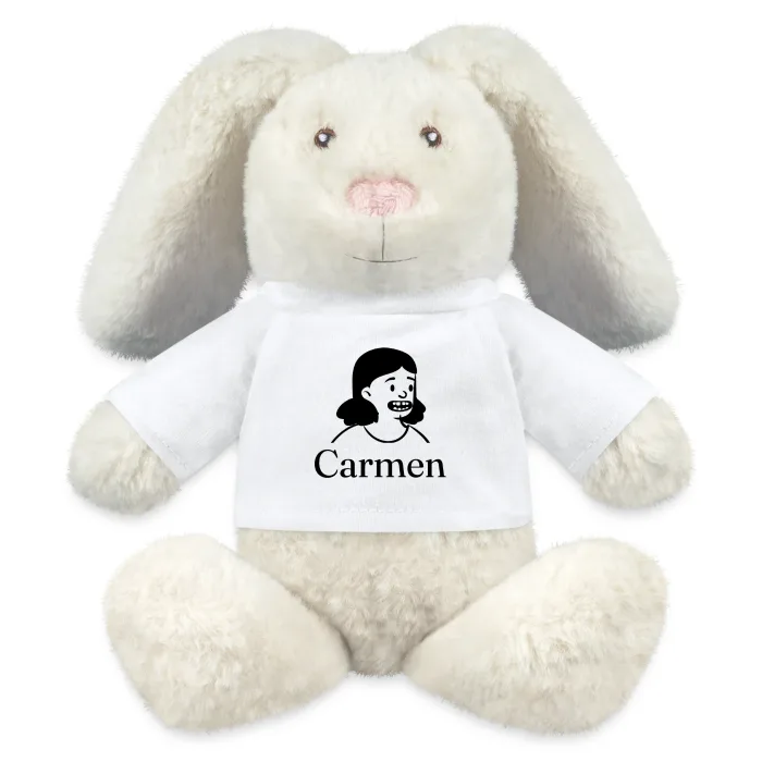 Peluche lapin personnalisée au prénom Carmen