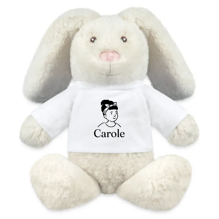 Peluche lapin personnalisée au prénom Carole