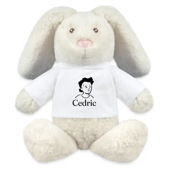 Peluche lapin personnalisée au prénom Cedric