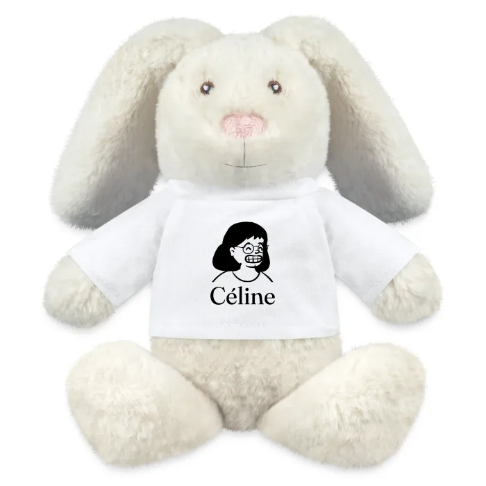 Peluche lapin personnalisée au prénom Céline