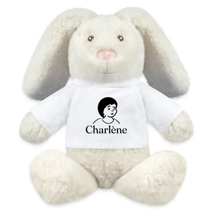 Peluche lapin personnalisée au prénom Charlène
