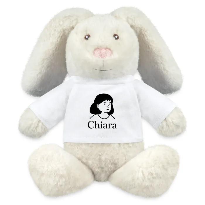 Peluche lapin personnalisée au prénom Chiara