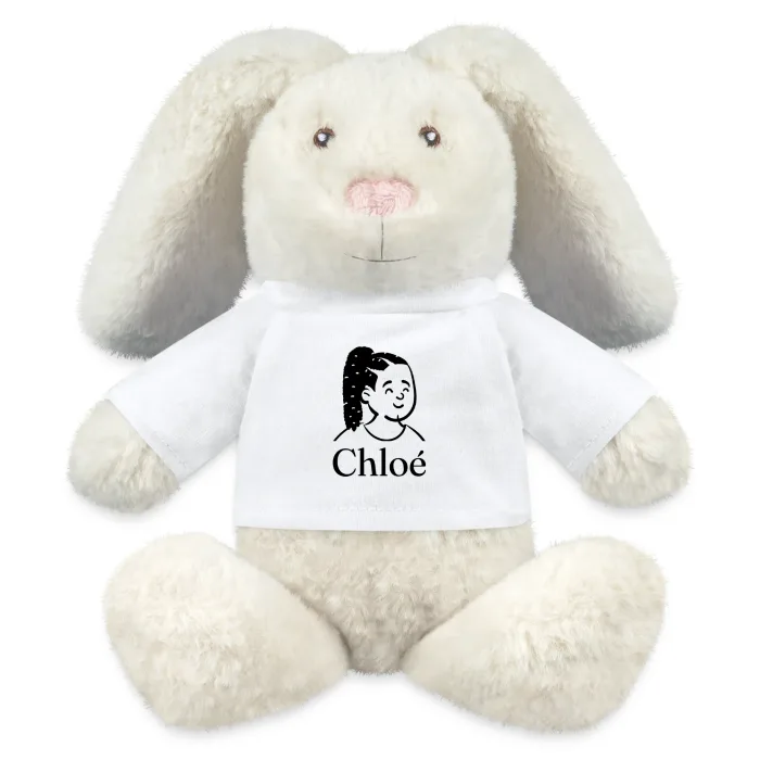 Peluche lapin personnalisée au prénom Chloé