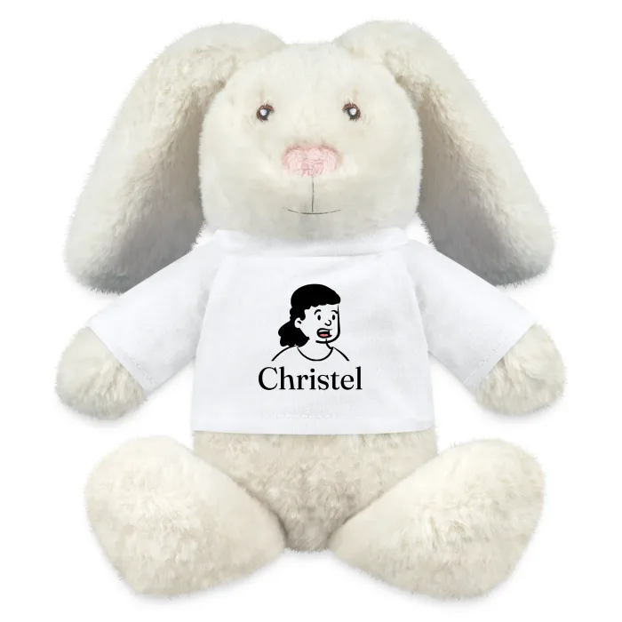 Peluche lapin personnalisée au prénom Christel