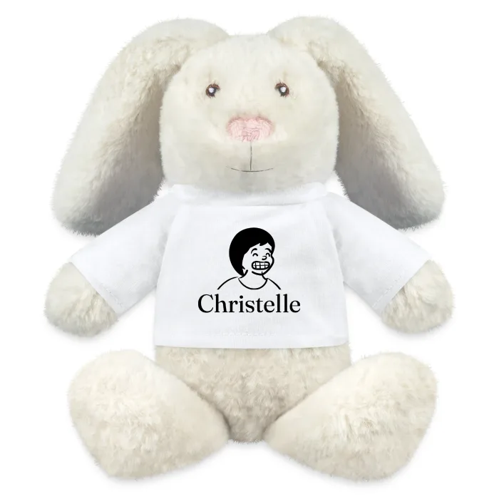 Peluche lapin personnalisée au prénom Christelle